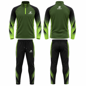 Ensemble de survêtement SINEWY pour homme, dégradé rouge-jaune, manches longues, fermeture éclair, respirant, anti-UV, évacuation de l'humidité, pantalon à taille élastique - Product Image 6