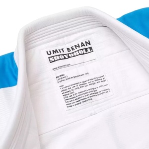 Kimono de BJJ Umit Benan V2 para la Lote 107, Azul y Blanco, 450 GSM, Tejido de Algodón Perlado, Transpirable, de Secado Rápido, Unisex para Adultos, con Bolsa - Product Image 6