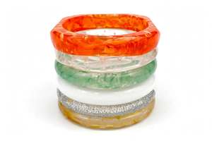 Brazalete Brillante de Resina con Diseño Geométrico de Diamantes Redondos Hecho a Mano para Mujeres y Niñas, para Fiestas, JAMEEL & SONS JSI-14 - Product Image 3