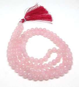 Cuentas de cuarzo rosa Natural de la mejor calidad, piedra Jaap Mala, venta al por mayor, cuentas de cuarzo rosa 108, Mala, compra de AGATE AAMEENA - Product Image 4