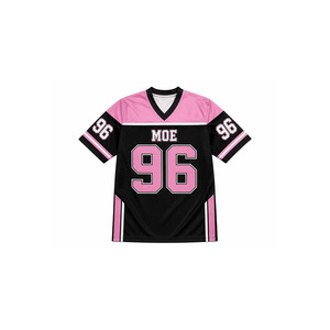 เสื้อฟุตบอลอเมริกันผู้หญิงไซส์ใหญ่ น้ำหนักเบา ออกแบบลายแบบซับลิเมชั่นตามสั่ง ระบายอากาศได้ดี ผ้าตาข่ายแบบมีรู ดีไซน์ Y2K สไตล์สตรีทแวร์ - Product Image 2
