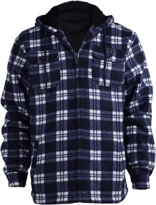 Blouson en flanelle épaisse à carreaux pour homme, doublé polaire Sherpa, avec fermeture éclair, chaud pour l'hiver, style Buffalo - Product Image 5