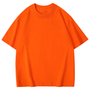 Camiseta de cuello redondo de manga corta, unisex, de algodón peinado puro de 240g, 32 hilos, con diseño de bordado de logotipo personalizado OEM. - Product Image 2