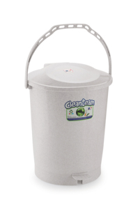 Premium Plastic Pedal <b>Dustbin</b> with Handle & Lid, Floral Printed Waste Bin for Bathroom, <b>Kitchen</b>, Bedroom, Office & Home Use - Product Image 4