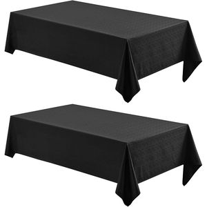 Set di 2 Tovaglie Rettangolari 52x70 Pollici, Resistenti all'Acqua, Antimacchia, in Tessuto Lino Texturizzato, Lavabili, Decorative - Product Image 1