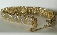Pulsera de Tenis Vintage con Moissanita, Plata de Ley 925, Chapada en Oro, Forma de Corazón, Joyería de Lujo para Hombre, Aniversario
