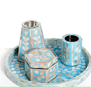 Quemador de Incienso de Sándalo Ecológico con Incrustaciones de Nácar de Lujo, Quemadores de Mubkhar Únicos, Regalos de Ramadán y Eid, Estilo Indio - Product Image 4