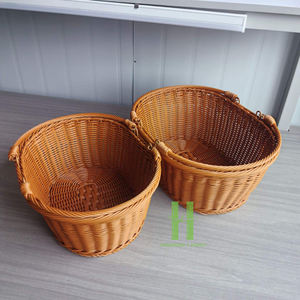 Juego de 2 Cestas de Almacenamiento de Ratán Natural, Hechas a Mano, Ecológicas, Organizador para el Hogar, Cesta Decorativa para Cocina, MÁS VENDIDO - Product Image 1