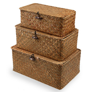 Boîtes de rangement en herbe marine de bonne qualité, grande quantité, boîtes à vêtements personnalisées pour l'organisation de la maison - Product Image 4