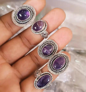 Hot Selling Sterling Silver <b>Crystal</b> <b>Rings</b> Best Quality Natural Flashy Rainbow Moonstone Gemstone Quality Real <b>Crystal</b> Craft - Product Image 3