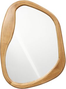 Modern Organic Shape Solid Wood Wall <b>Mirror</b> Handmade Decorative Asymmetrical Wooden <b>Frame</b> <b>Mirror</b> - Product Image 2