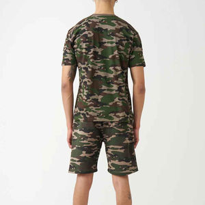 Ensemble d'été pour homme, t-shirt à manches courtes et short, 2 pièces, ensemble décontracté personnalisé, respirant, en coton, pour l'été - Product Image 3