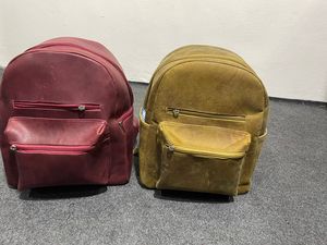 CUSTOM Genuine Leather Laptop <b>Backpack</b> <b>Large</b> Capacity External Frame School Bag Office Travel Hiking Daypack Zipper Detachable - Product Image 1