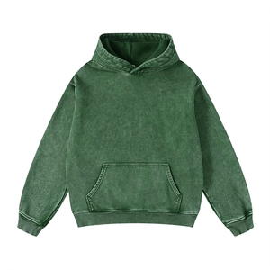 เสื้อฮู้ดดี้ผู้ชายไซส์ใหญ่รุ่นใหม่ปี 2026 สไตล์วินเทจ ล้างสีแบบแอซิด น้ำหนักมาก โลโก้สั่งทำได้ ผ้าฝ้าย 100% ระบายอากาศได้ดี แห้งเร็ว - Product Image 3