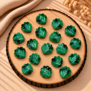 Emerald Shell Beads 12mm Green Gemstone Beads <b>Jewelry</b> Making Supplies Spacer Craft DIY Bracelet Necklace Accessories for Gift - Product Image 1