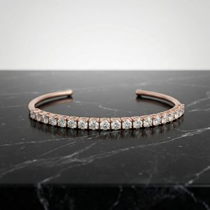 Bracelet classique en argent sterling à maillons avec diamants de laboratoire, élégant et moderne, cadeau de mariage pour femme pour les occasions festives - Product Image 4