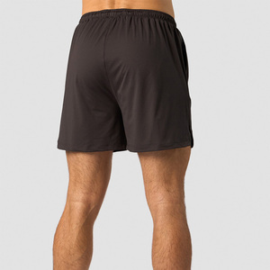 Pantalones Cortos Deportivos para Hombre, Negros, Sólidos, de Secado Rápido, Transpirables, de Cintura Alta, con Cordón Ajustable y Logotipo Frontal, de Poliéster - Product Image 3