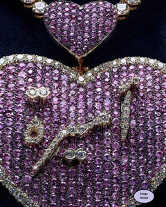 Collar de Boda de Plata de Ley 925 con Colgante de Rosa Iced Out de Calidad Premium, Estilo Hip Hop, con Diamantes de Moissanita, de Proveedor Indio - Product Image 2