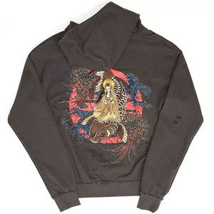 Sudadera con Capucha Vintage Estampada y Desgastada de Gran Gramaje para Hombre, Estilo Urbano Personalizado para Uso Casual - Product Image 6