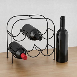 Attractive Handmade Customized Iron <b>Freestanding</b> 6-Bottle Wine Holder Organizer for Home Kitchen <b>Bar</b> Display Storage-ROYAL HOME - Product Image 6