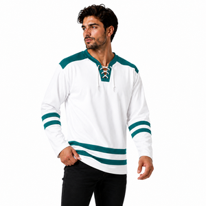 Jersey de Hockey sobre Hielo Personalizado, Fabricante OEM ODM, Marca Privada, Uniforme de Equipo con Impresión por Transferencia de Calor, Proveedor de Ropa Deportiva al por Mayor - Product Image 6
