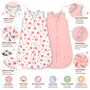 Saco de Dormir para Bebé 100% Algodón |   Saco de Dormir para Recién Nacido |   Manta Suave para Usar como Ropa |   Ropa de Cama Transpirable para Bebés |   Ropa de Dormir Cálida para Invierno - Product Image 5