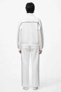 ONETEN APPAREL <b>White</b> Plus Size 2 in 1 <b>Tracksuit</b> Set Full Sleeve Loose Fit Casual Autumn Wear Hooded Zipper Fly Side Pockets - Product Image 2