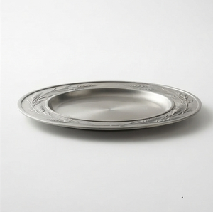Assiettes de présentation argentées au design exquis pour restaurants, assiettes de dîner rondes en métal, vente en gros - Product Image 5