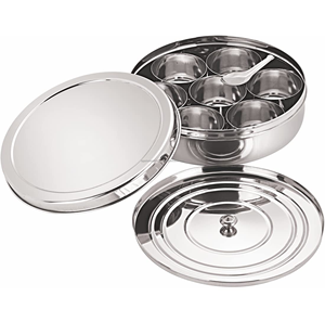 Recipiente Redondo Hermético para Especias de Acero Inoxidable, Estilo Moderno, con Plato Adicional para Almacenamiento en la Cocina, Suministro al por Mayor - Product Image 4