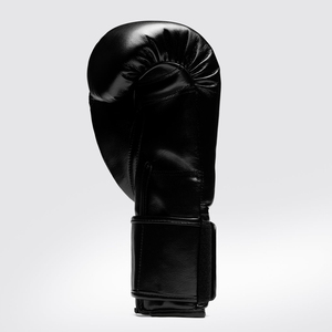 Guantes de Boxeo Profesionales de Primera Calidad, Totalmente Negros, de Cuero Genuino, Personalizados, con Correa para la Muñeca, para Sparring y Kickboxing - Product Image 5