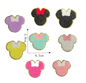 Flower Chenille Embroidery Patch Glitter Sequin <b>Iron</b> on Sew on Applique for Clothing Bags Hats Wholesale Custom Chenille - Product Image 2