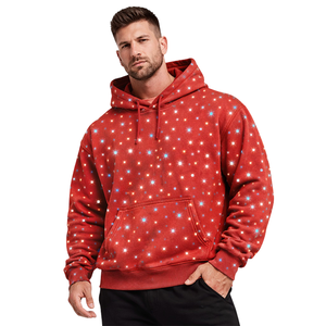 Sudadera con Capucha Unisex de Alta Calidad con Pedrería, Sudadera Personalizada, Estilo Casual Urbano, Felpa, Talla Grande, 100% Algodón, Tipo Canguro - Product Image 1