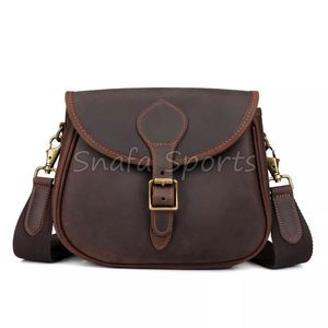 Sacs de téléphone portable en cuir véritable personnalisés, sac banane tactique d'extérieur, sacs de ceinture en cuir Crazy Horse, sacs banane en cuir de vachette pour hommes - Product Image 3