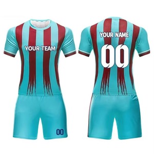 Ensemble short et maillot de football rayé personnalisé, durable, unisexe, taille élastique, séchage rapide, polyester, sans manches, toutes saisons, coupe athlétique - Product Image 1