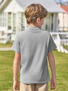 Polo rétro respirant 100 % coton, haute qualité, manches courtes, décontracté, pour le golf et les sports de plein air, personnalisable pour enfants - Product Image 4