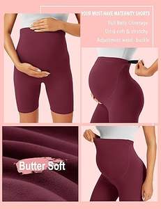 Leggings de Maternidad sin Costuras al por Mayor, Personalizados OEM, Shorts de Yoga para Embarazadas, Transpirables - Product Image 6