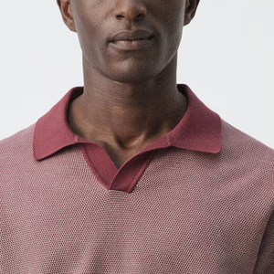 Design tendance à manches courtes avec logo personnalisé / Polo en coton de haute qualité pour homme, col classique plié - Product Image 2