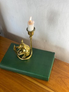 Brass Mouse Candlestick Holder Reading <b>Book</b> Home Decoration Durable Fancy Design candle stand Durable home decoration - Product Image 4