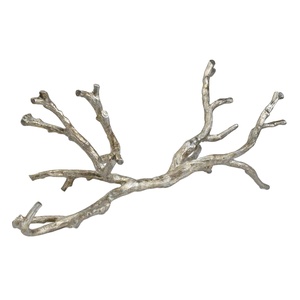 Living Room Table Decoration Antler Sculpture Handmade <b>Tree</b> <b>Branch</b> Showpiece Decorative Silver Finished Tableware Object - Product Image 1
