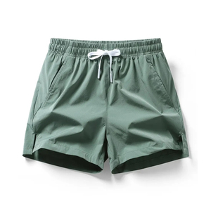 Pantalones Cortos Deportivos de Secado Rápido para Hombre, Color Verde Oliva Sólido, Cintura Elástica, Casuales, para Fitness y Running, con Bolsillos - Product Image 5
