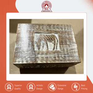 Worldwide Selling Top Notch Quality Home Use Engraved Mango Wood <b>Box</b> Rectangle Brown <b>Wooden</b> Storage <b>Box</b> from India - Product Image 2
