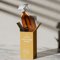 Bouteille pulvérisateur en plastique de type carte, étanche à l'air, 500 ml, avec pompe pulvérisatrice pour sérum et shampoing pour soins de la peau INNORHINO
