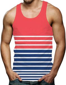 <b>Men's</b> Tank Tops 3D Printed Graphic Sleeveless Gym Workout Tshirt Knitted <b>Singlets</b> for <b>Running</b> and Workout - Product Image 5