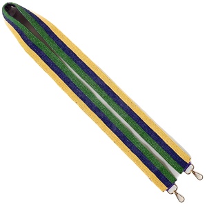 Mardi Gras hecho a mano con cuentas correa para monedero púrpura verde oro accesorio para bolsos de mano bolsos cruzados algodón combinación perfecta - Product Image 4