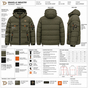 Custom <b>Men</b> Winter Puffer <b>Jacket</b> Polyester Quilted <b>Warm</b> Coat Low MOQ OEM Apparel Manufacturer - Product Image 6
