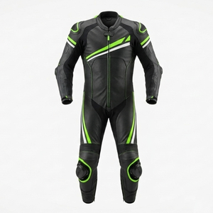 High Trending OEM Men genuine leather motorcycle <b>jackets</b> Men High Quality Leather <b>Racers</b> <b>Jacket</b> Pant Motorbike Suit for sale - Product Image 1