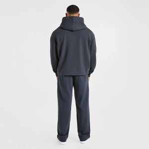 Pantalon de survêtement droit en molleton de coton personnalisé pour homme, taille élastique avec cordon de serrage, style streetwear décontracté et respirant - Product Image 5