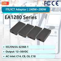 Adaptateur secteur de bureau GaN 280W 19V-24V 93% d'efficacité pour équipement industriel EA1280XH