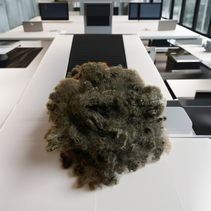 7D HS Brown Recycled Polyester Staple Fiber 15D Virgin Concrete Spinning Siliconized Hollow <b>Sofa</b> Cushion Filling <b>Material</b> - Product Image 1