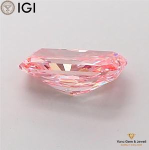 เพชรทรงเรเดียนท์ 2.50 กะรัต ผลิตในห้องปฏิบัติการด้วยวิธี CVD สีชมพูสดใสแฟนซี ความสะอาดระดับ VS2 พร้อมใบรับรอง IGI สำหรับแหวนเพชรเม็ดเดี่ยวสำหรับผู้หญิง - Product Image 3
